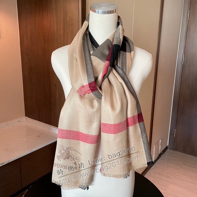 Burberry專櫃新款格子圍巾披肩 巴寶莉2021新款女士山羊絨圍巾  mmj1520